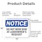 Signmission Do Not Mow Row At Landowner'S Request, 14 in W x Rectangle, Aluminum OS-2PACK-NS-A-1014-L-11311 - alternate 3